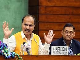 Adhir Ranjan Chowdhury speaking at a political rally