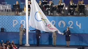 Olympic flag raised upside down at Paris 2024 opening ceremony