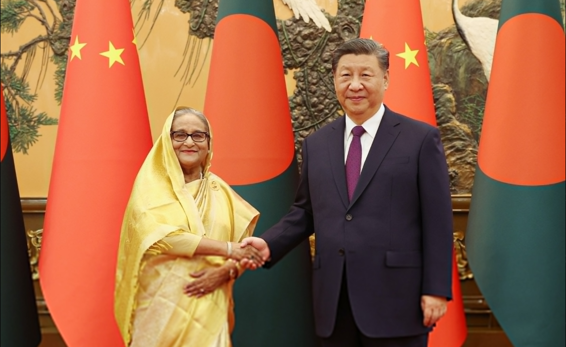 Bangladesh PM Sheikh Hasina and Chinese President Xi Jinping