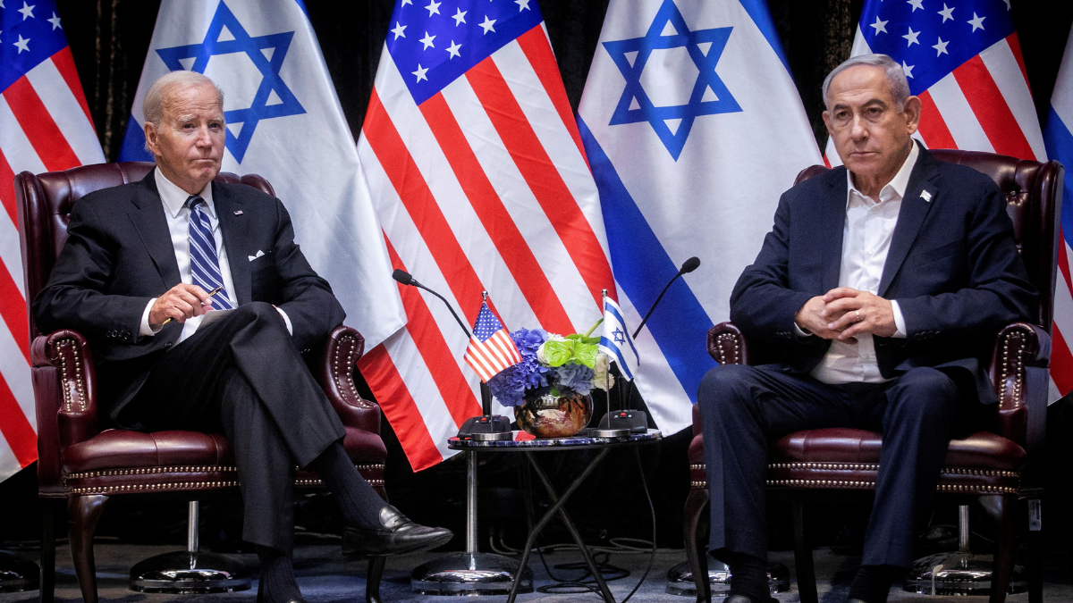 The United States President Joe Biden (left) with Israeli Prime Minister Benjamin Netanyahu (right)
(Source: Reuters)