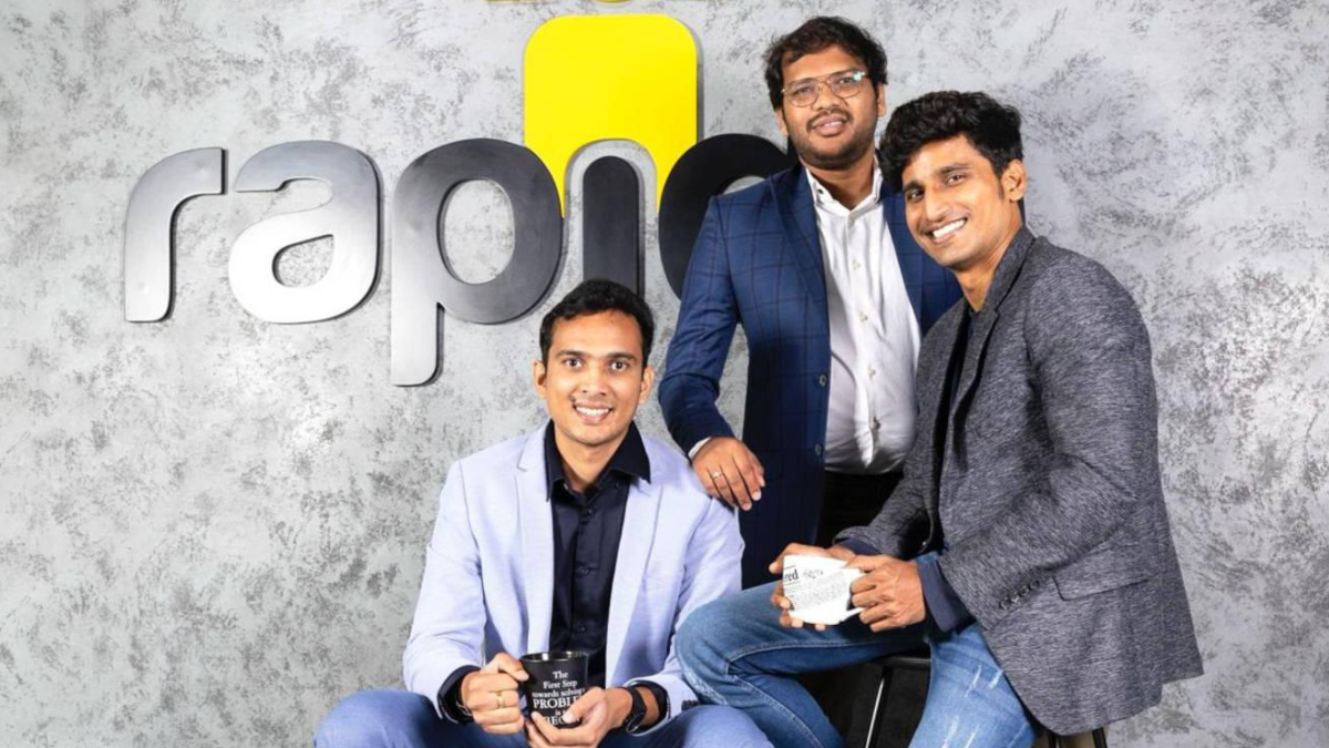 Founders of Rapido (from left), Aravind Sanka, Rishikesh SR and Pavan Guntupallli
(Source: Business India)