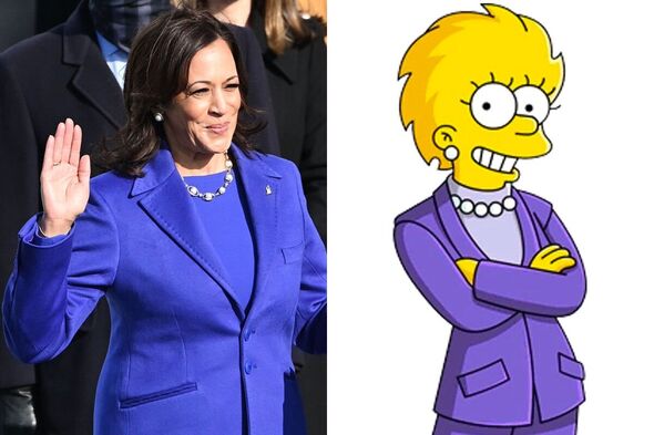 Lisa simpson resembling Kamla harris