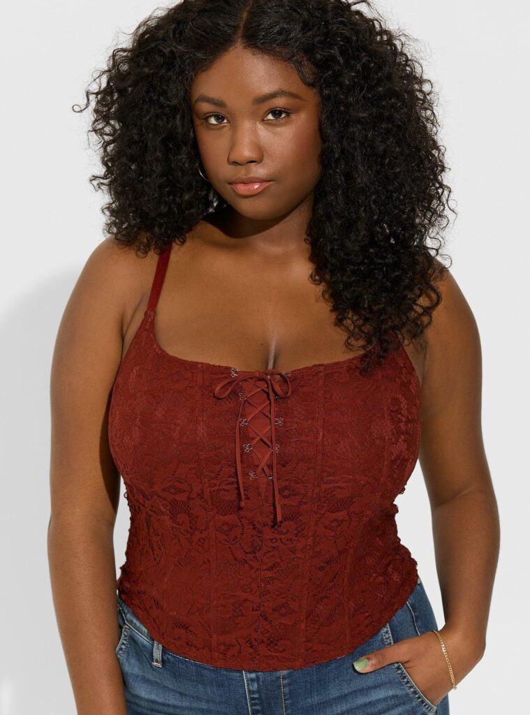 A corset top from Torrid