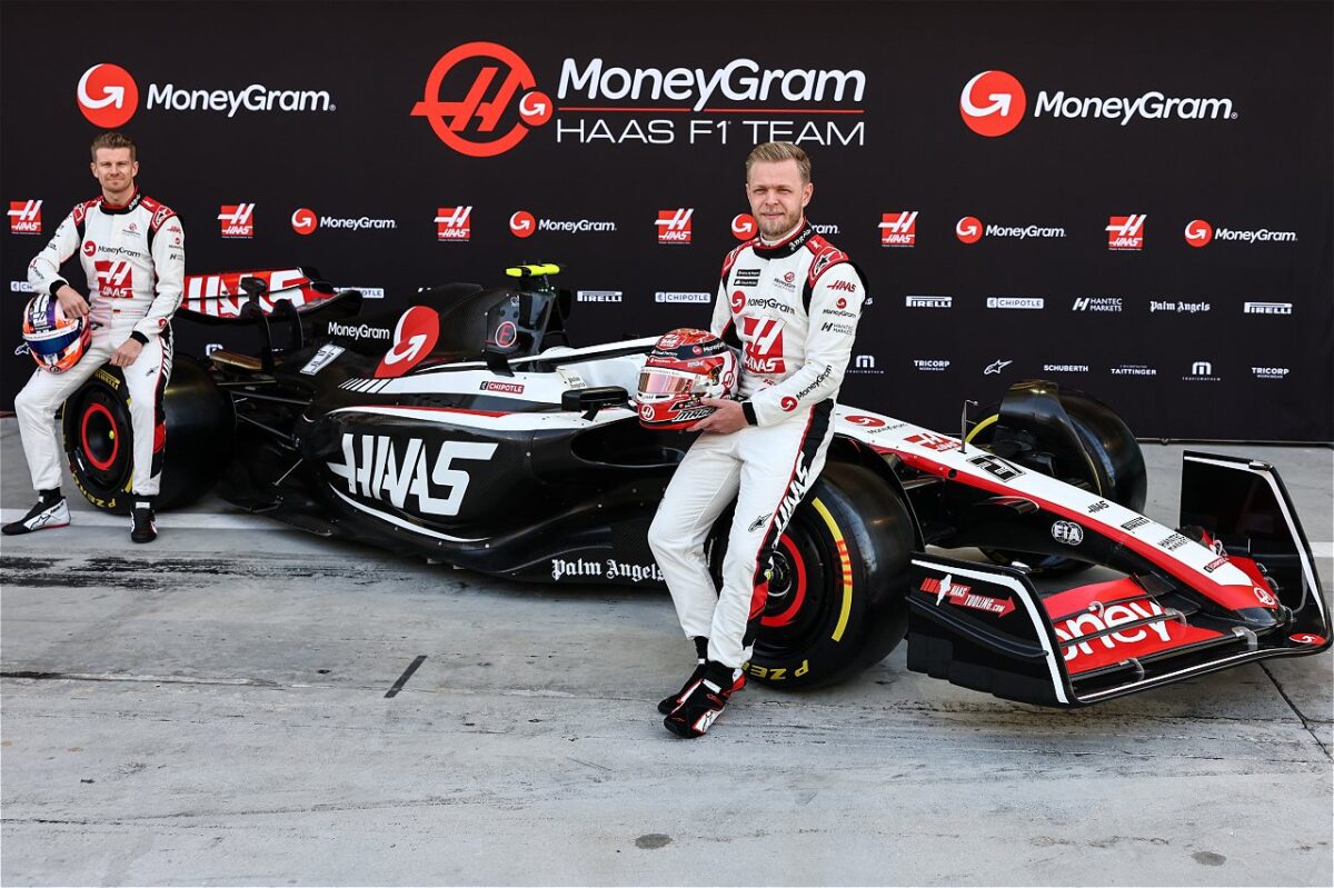 Haas drivers Nico Hulkenberg and Kevin Magnussen