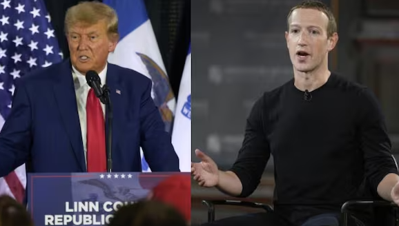 Mark Zuckerberg and Donald Trump