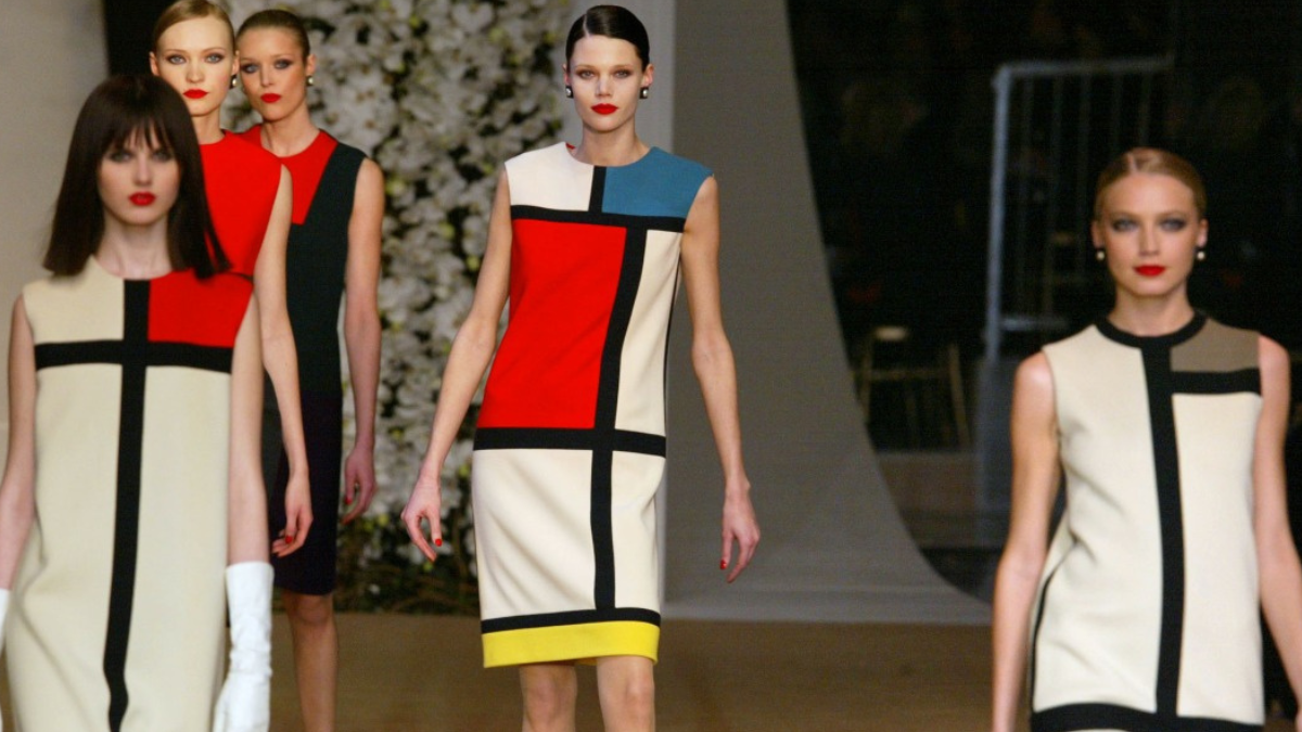 The iconic Mondrian dresses designed by Yves Saint Laurent
(Source: The Voice of Fashion)