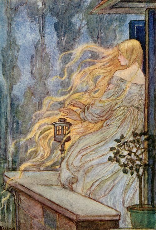 illustration of Rapunzel, a fairytale
