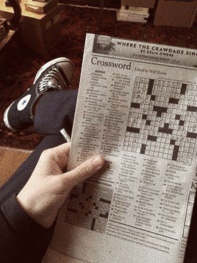 crossword game in a newspaper