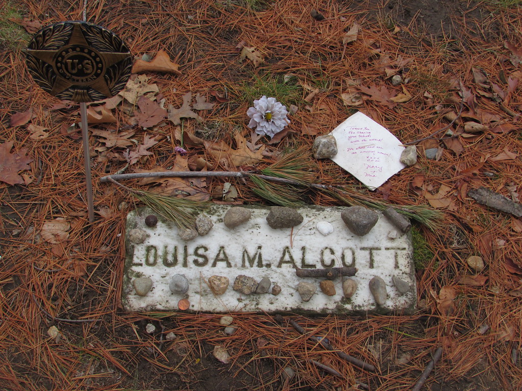 Louisa May Alcott's Grave in Sleepy Hollow Cemetery, Concord
