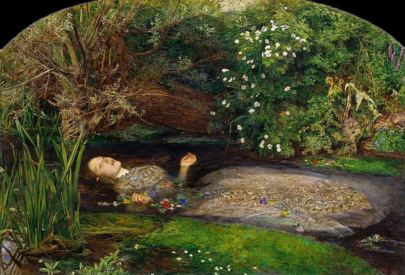 Ophelia's tragic death after her madness