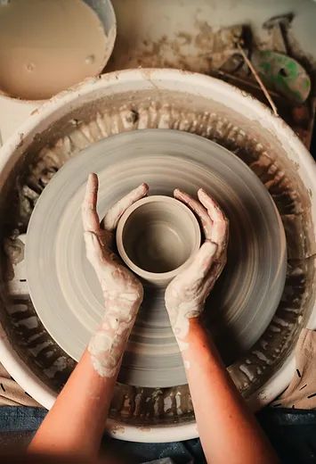 the relaxing hobby of pottery