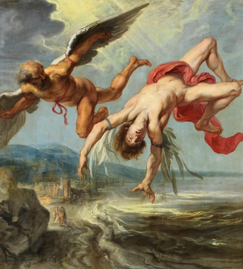 the fall of icarus, a greek mythology