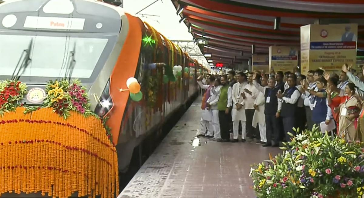 Prime Minister Narendra Modi vitually flagged off six Vande Bharat trains from Ranchi on Sunday, Sept. 15, 2024.