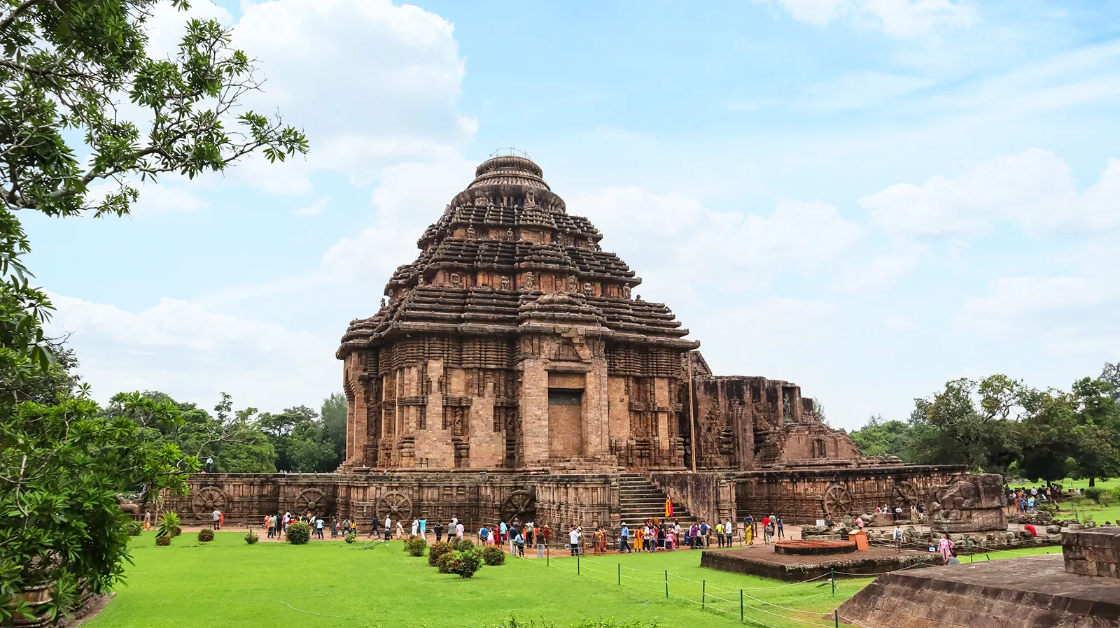 The image shows Konark Sun Temple located in Orissa.