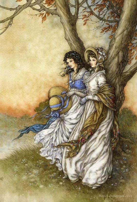 illustration of jane austen's heroines
