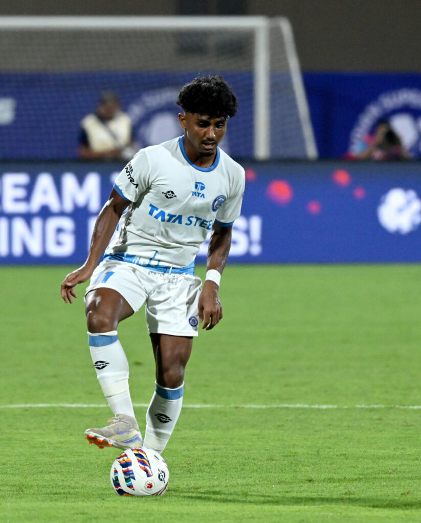 MOHAMMED SANAN K in action during match no 16 of the Indian Super League (ISL) 2024-25 season played between Odisha FC and Jamshedpur FC held at the Kalinga Stadium, Bhubaneswar on 28 September 2024.