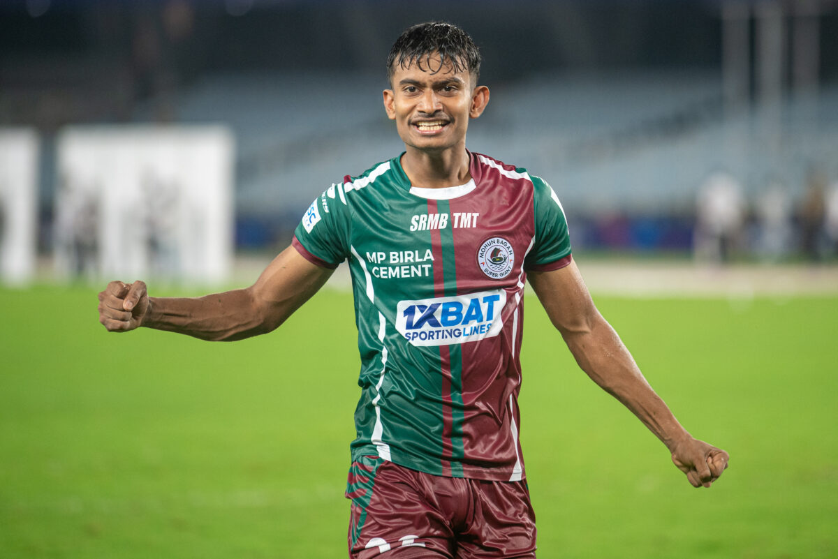 Dippendu Biswas of Mohun Bagan Super Giant during match 12 between Mohun Bagan Super Giant and NorthEast United FC of the Indian Super League (ISL) 2024-25 season held at the Vivekananda Yuba Bharati Krirangan in Kolkata, on 23rd September 2024.