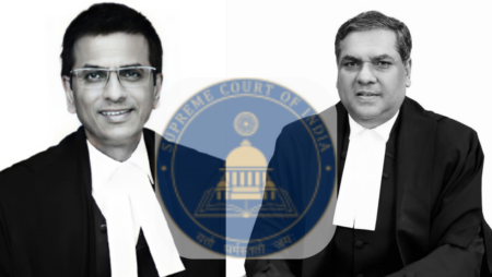 CJI D.Y. Chandrachud with the next CJI Justice Khanna