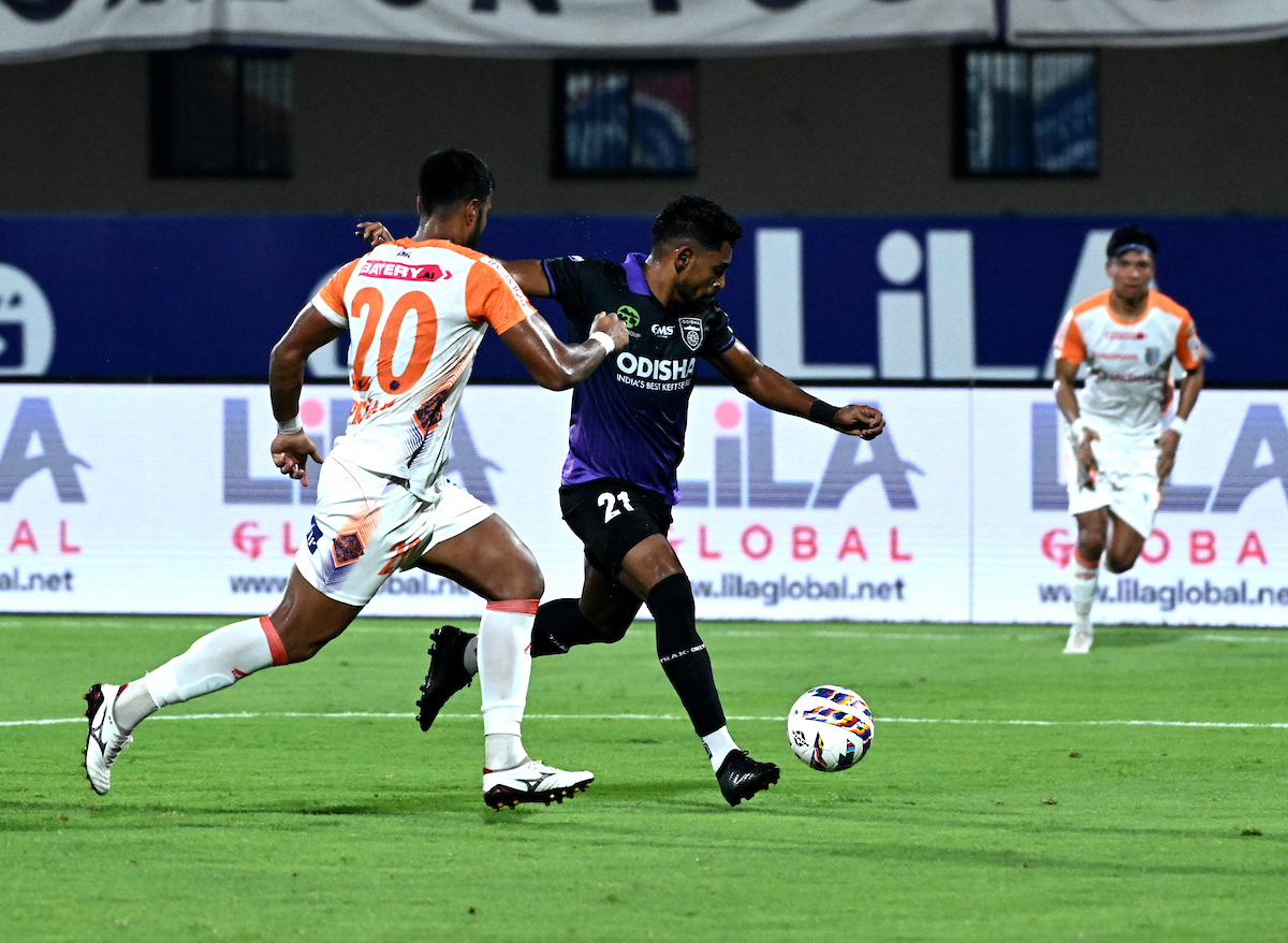 Roy Krishna in action during match no 21 of Indian Super League (ISL) 2024-25 season played between Odisha FC and Kerala Blasters FC held at the Kalinga Stadium, Bhubaneswar on 03 october 2024.