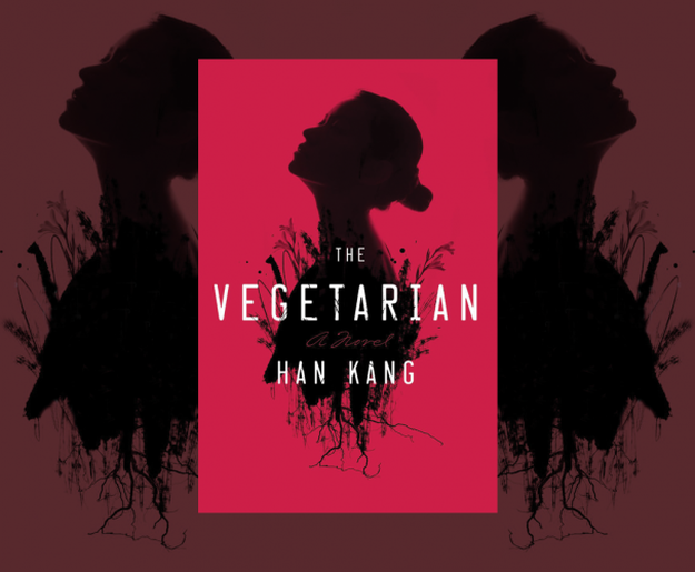 The cover of Han Kang's book, The Vegetarian 