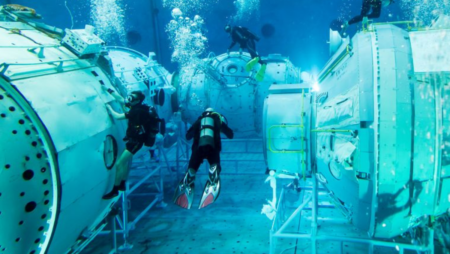 Astranouts training in Microgravity conditions.