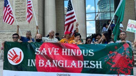 Protest march infront of White House for Bangladesh Hindus in 9th December,2024.