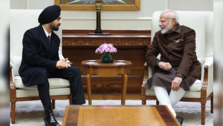 PM Narendra Modi and Diljit Dosanjh